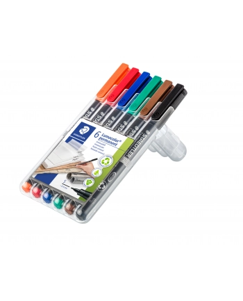 Staedtler Foliopis Lumocolor S Wodoodporny Zestaw 6 Kol. 2 3 4 5 7 9 W Etui Box
