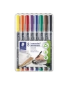 Staedtler Foliopis Lumocolor F Wodoodporny Zestaw 8 Kol. 1 2 3 4 5 6 7 9 W Etui Box - nr 7