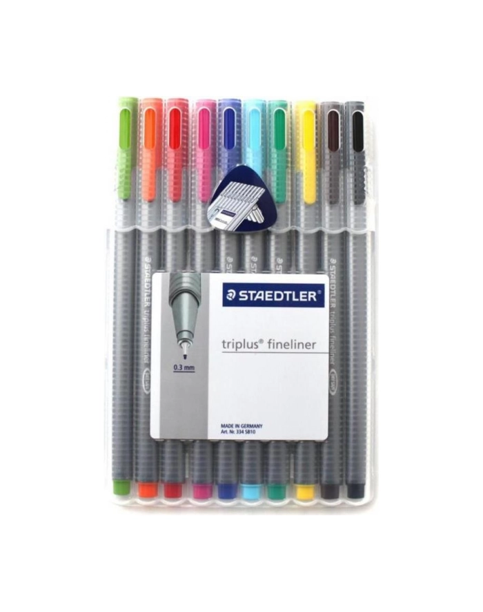 Staedtler Cienkopis fibrowy TRIPLUS FINELINER 0,3 mm 10 kol. główny