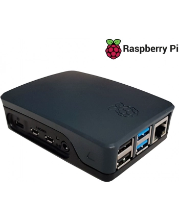 Raspberry Pi Obudowa 4 plastikowa czarno-szara (PI4B_CASE_BLKGRY)
