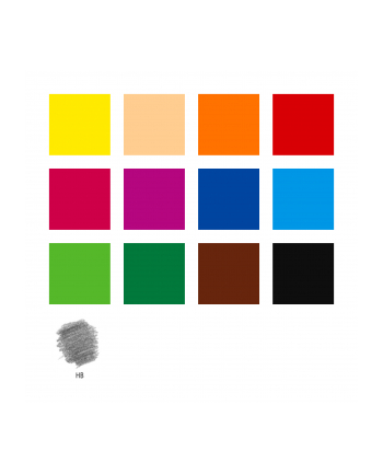 Staedtler Kredki Ołówkowe 12 Kolorów Noris Club + Gumka, Ołówek nr 2