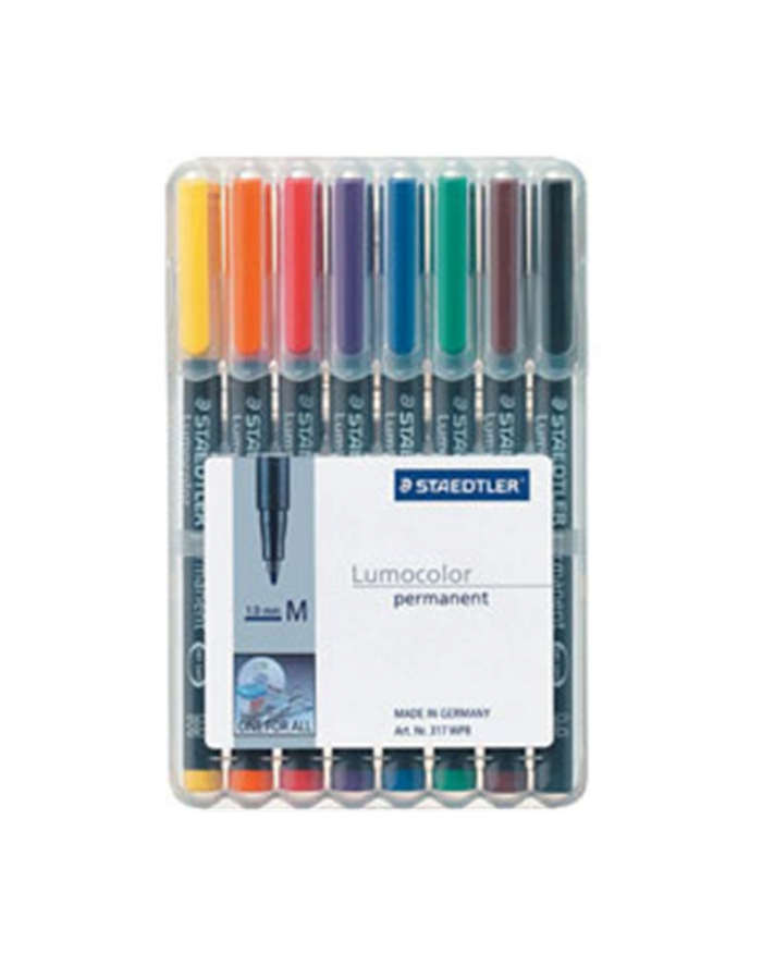 Staedtler Foliopis Lumocolor M Wodoodporny Zestaw 8 Kol. 1 2 3 4 5 6 7 9 W Etui Box główny