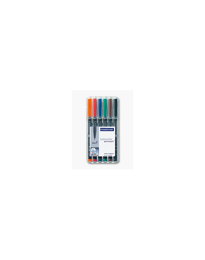 Staedtler Foliopis Lumocolor F Wodoodporny Zestaw 6 Kol. 2 3 4 5 7 9 W Etui Box główny