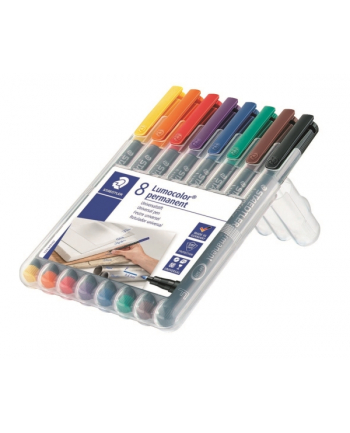 Staedtler Foliopis Lumocolor F Wodoodporny Zestaw 8 Kol. 1 2 3 4 5 6 7 9 W Etui Box nr 1