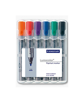 Staedtler Marker Do Flipchartów Lumocolor, 6 Kolorów W Etui (Sta307)