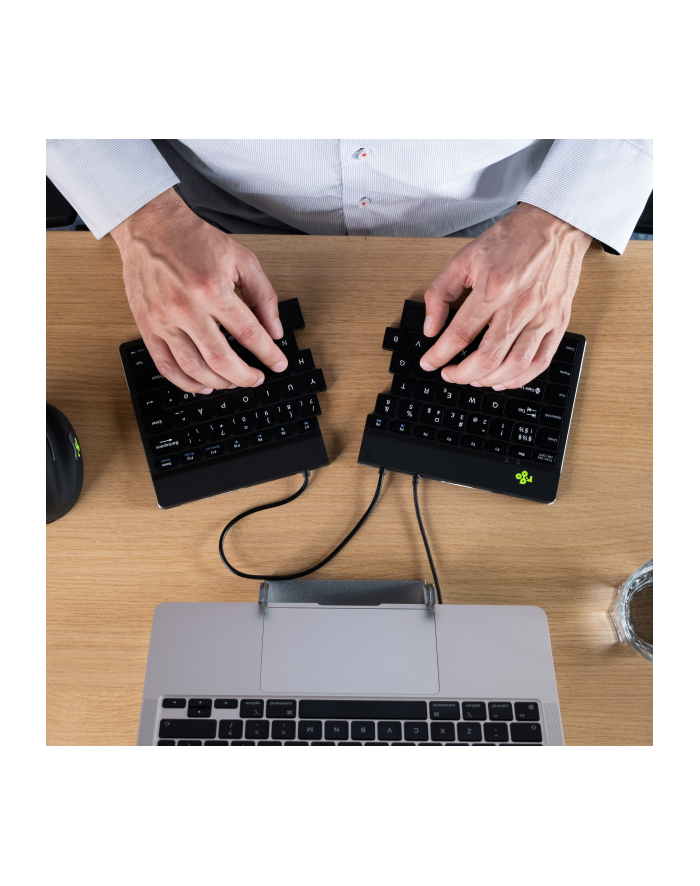 R-GO Tools Split Keyboard, (US), black (RGOSP-USWIBL) główny