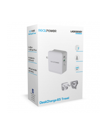 Realpower DeskCharge 65 Travel Biały (306837)