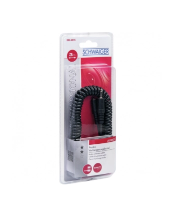 Schwaiger Jack 3.5mm wtyk-gniazdo 3m Czarny (KHA4035533)