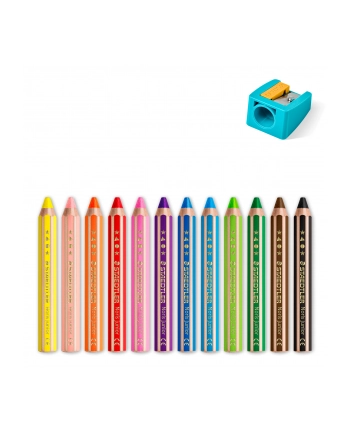 Kredka Woskowa Jumbo Buddy 12-Kol Dla Dziecka 3W1