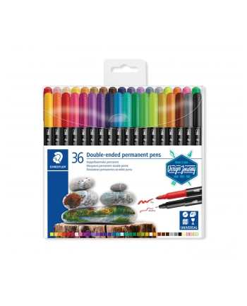 Flamastry dwustronne,wodoodporne, 36kol. Design Journey S 3187 TB36 Staedtler