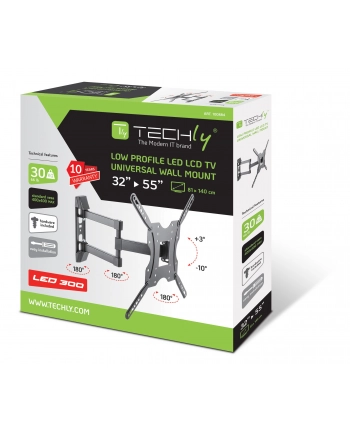Techly ICA-PLB 136E ścienny uchwyt do telewizora 139,7 cm (55'') Czarny