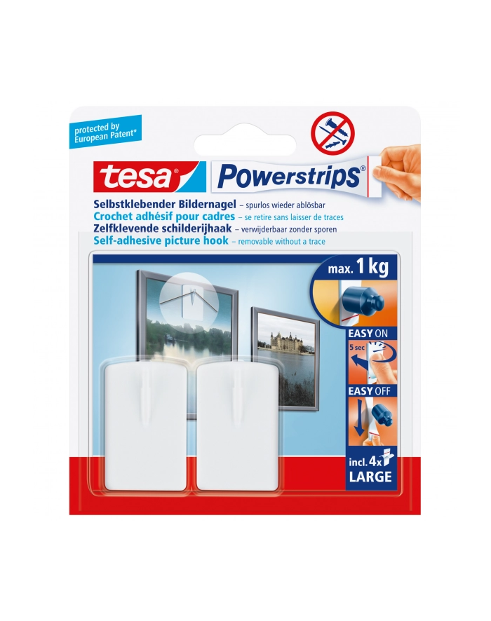 TESA Systeemhaak Tesa Powerstrip+strips/bs 2 (58031-00000) główny