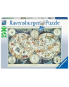 Puzzle 1500el Mapa z fantastycznymi zwierzętami 160037 RAVENSBURGER - nr 1