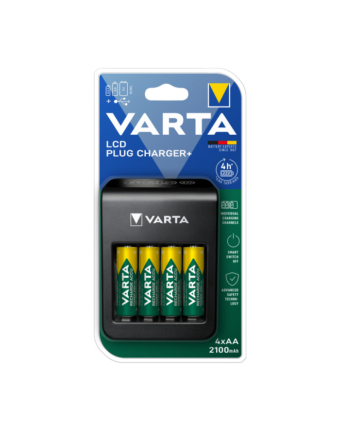 VARTA LCD Plug Charger+ do akumulatorów AA,AAA,9V główny