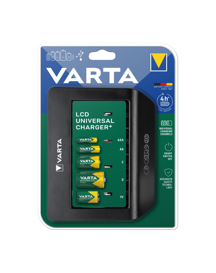 VARTA LCD Universal+ do akumulatorów AA,AAA,C,D,9V główny