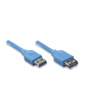 Techly Kabel USB USB3.0 Verlängerungskabel Stecker/Buchse TypA 0,5m bl (ICOCU3AA005EX) - nr 4