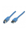 Techly USB USB3.0 Kabel Stecker A/Stecker Typ B 0,5m blau (ICOCU3AB005BL) - nr 1