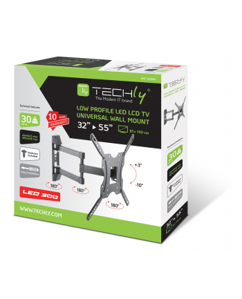 Techly ICA-PLB 136E ścienny uchwyt do telewizora 139,7 cm (55'') Czarny