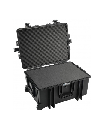 B&W sztywna walizka Typ 6800/B/SI czarna z kostkami piankowymi