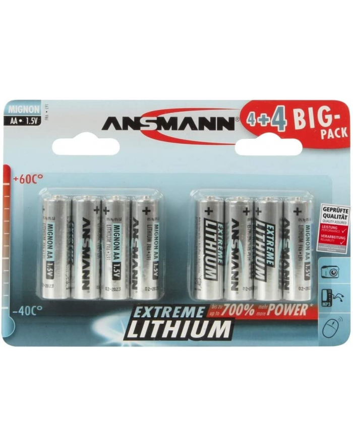 Ansmann 4+4 Extreme Lithium AA Mignon Big Pack (1512-0012) główny