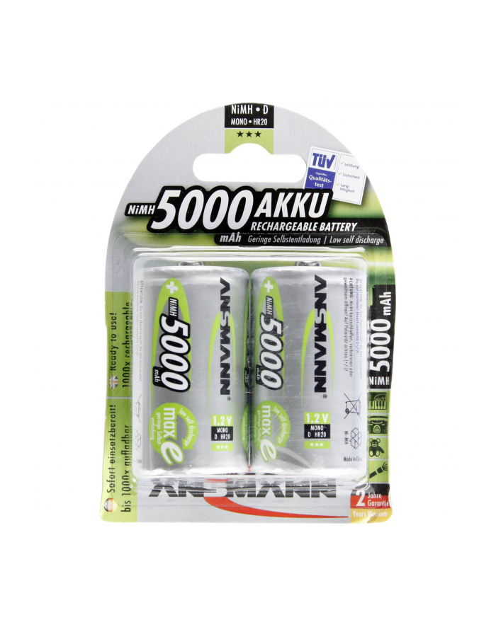 Ansmann  maxE NiMH Akku Mono D 5000 mAh (5030922) główny