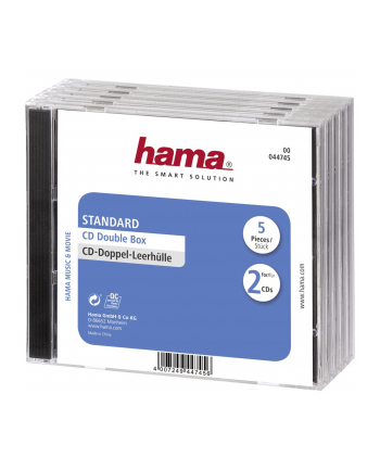 Hama PUDEŁKA NA CD-BOX 5 SzT. PODWÓJNE 447450000