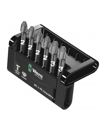 Wera Końcówka krzyżowa Mini-Check Impaktor 3, zestaw, 6 szt. MINI-CHECK IMPAKTOR DC 50 MM Pz