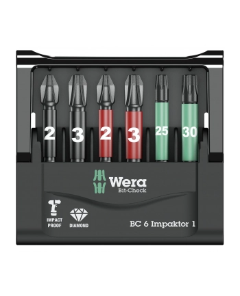 Wera Bity Mini Check Impaktor 4, 6,3 mm (1/4 ), 6 szt.