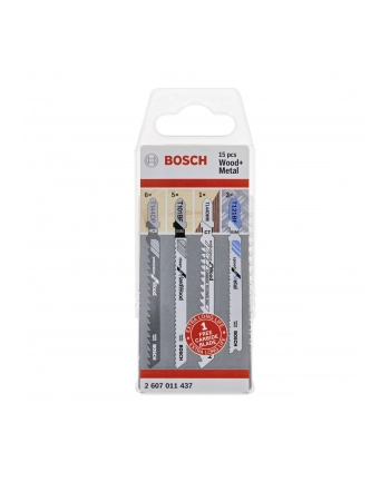 Bosch zestaw brzeszczotów do wyrzynarki Wood and Metal 15 szt. 2607011437