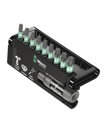 Wera 8767-9/Imp Dc Zestaw 9 Bitów Diamentowych z Uchwytem Impaktor do Wkrętarek Impulsowych