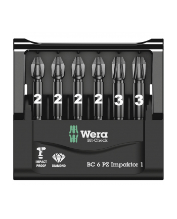 Wera Końcówka krzyżowa Mini-Check Impaktor 3, zestaw, 6 szt. MINI-CHECK IMPAKTOR DC 50 MM Pz