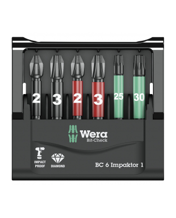 Wera Bity Mini Check Impaktor 4, 6,3 mm (1/4 ), 6 szt.