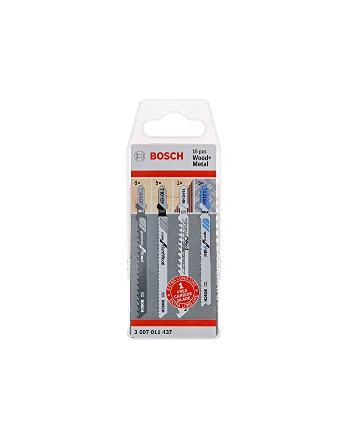 Bosch zestaw brzeszczotów do wyrzynarki Wood and Metal 15 szt. 2607011437 główny