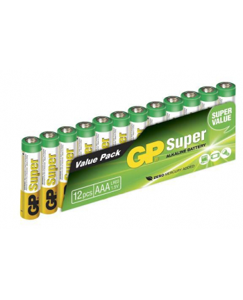 GP Batteries Super Alkaline Batterie AAA, 12stks (030.24AS12)