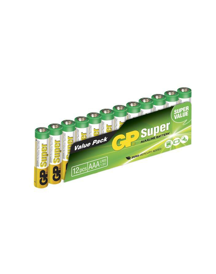 GP Batteries Super Alkaline Batterie AAA, 12stks (030.24AS12) główny