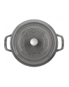 Staub Garnek z przykrywką okrągły 24 cm szary - nr 8
