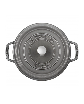 Staub Garnek z przykrywką okrągły 24 cm szary