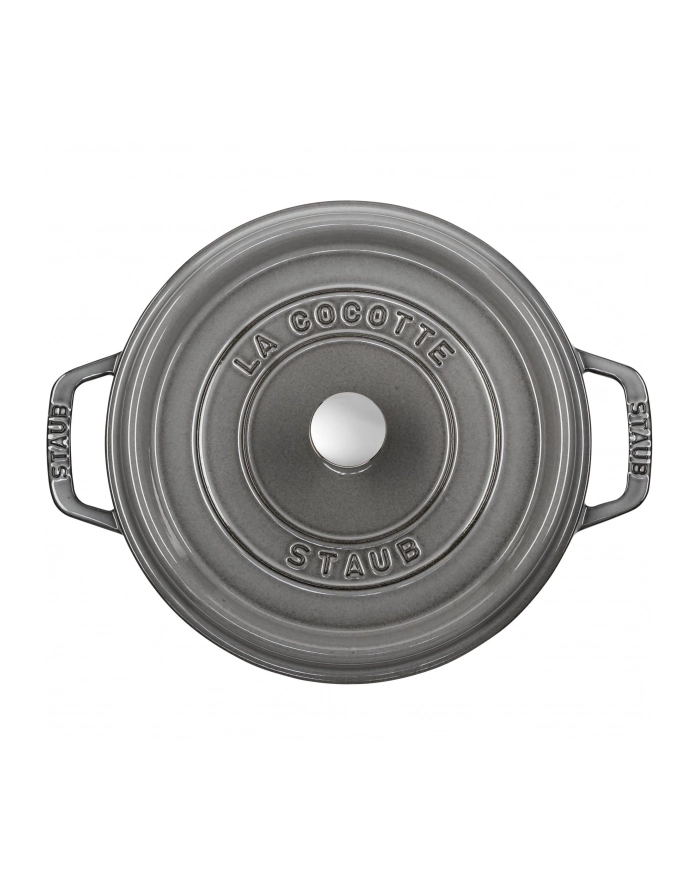 Staub Garnek z przykrywką okrągły 24 cm szary główny
