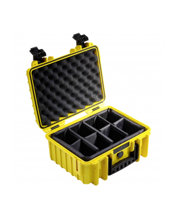 B&W outdoor.cases Typ 3000 RPD z przegrodami Żółta