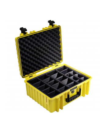 B&W outdoor.cases Typ 6000 RPD z przegrodami Żółta