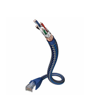 Kabel sieciowy Inakustik 00480303 CAT 6 SF/UTP AWG 24 RJ45 3m Srebrno-niebieski (480303)