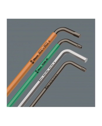 Wera Klucze trzpieniowe TORX długie z kulką 9cz. TX 8-40 967 PKL/9 5024242001
