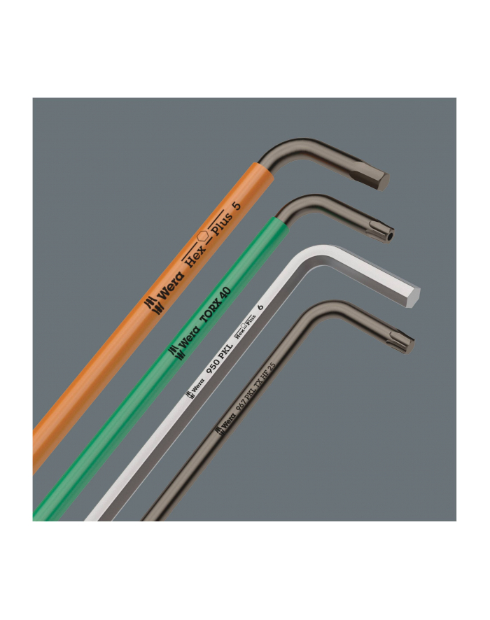 Wera Klucze trzpieniowe TORX z funkcją przytrzymującą długie z kulką 9cz. 967 L/9 TORX 8-40 HF 5024244001 główny