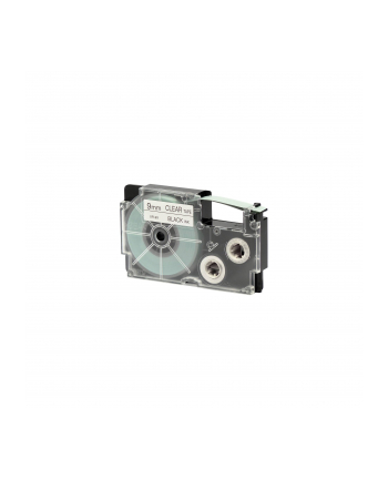 Casio oryginalny taśma do drukarek etykiet, Casio, XR-9X1, czarny druk/przezroczysty podkład, nielaminowany, 8m, 9mm