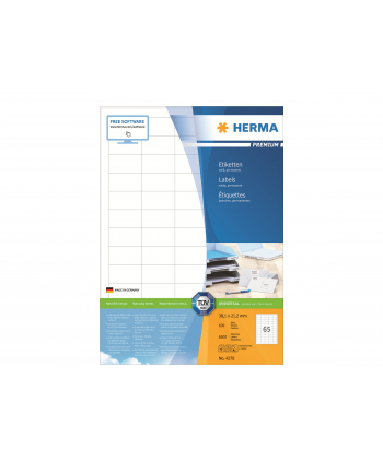 Herma Etykiety Premium 4270 A4 Białe 381 X 212 Mm Papier Matowy 6500 Szt. (4270) nr 1