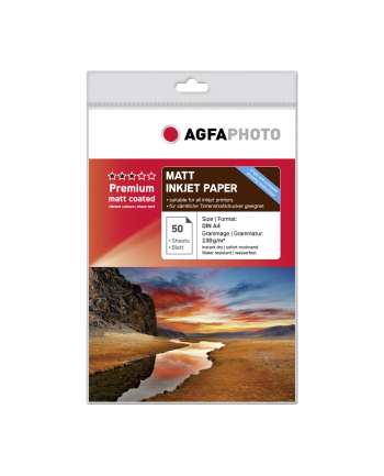 AgfaPhoto Premium Matt Coated 130 g A 4 50 kartek (AP13050A4M) nr 1