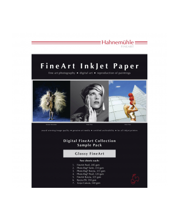 HahnemŘhle Digital FineArt A 4 Testpack glńnzende Papiere (HAH10640308)