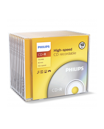 PHILIPS CD-R 700MB 52X JEWEL CASE KARTON*10 CR7D5NJ10/00