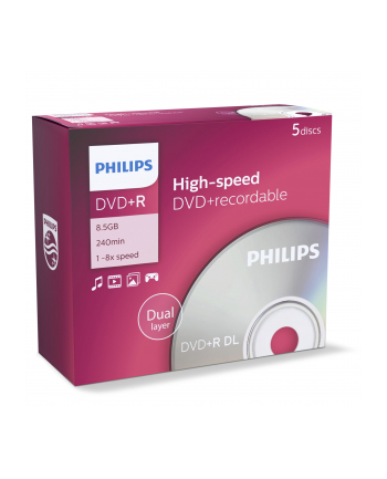 PHILIPS DVD+R 8,5GB 8X DOUBLE LAYER JEWEL CASE5 DR8S8J05C00 nr 2