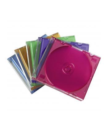 Hama CD Slim Box Pack of 25, Coloured (00051166)